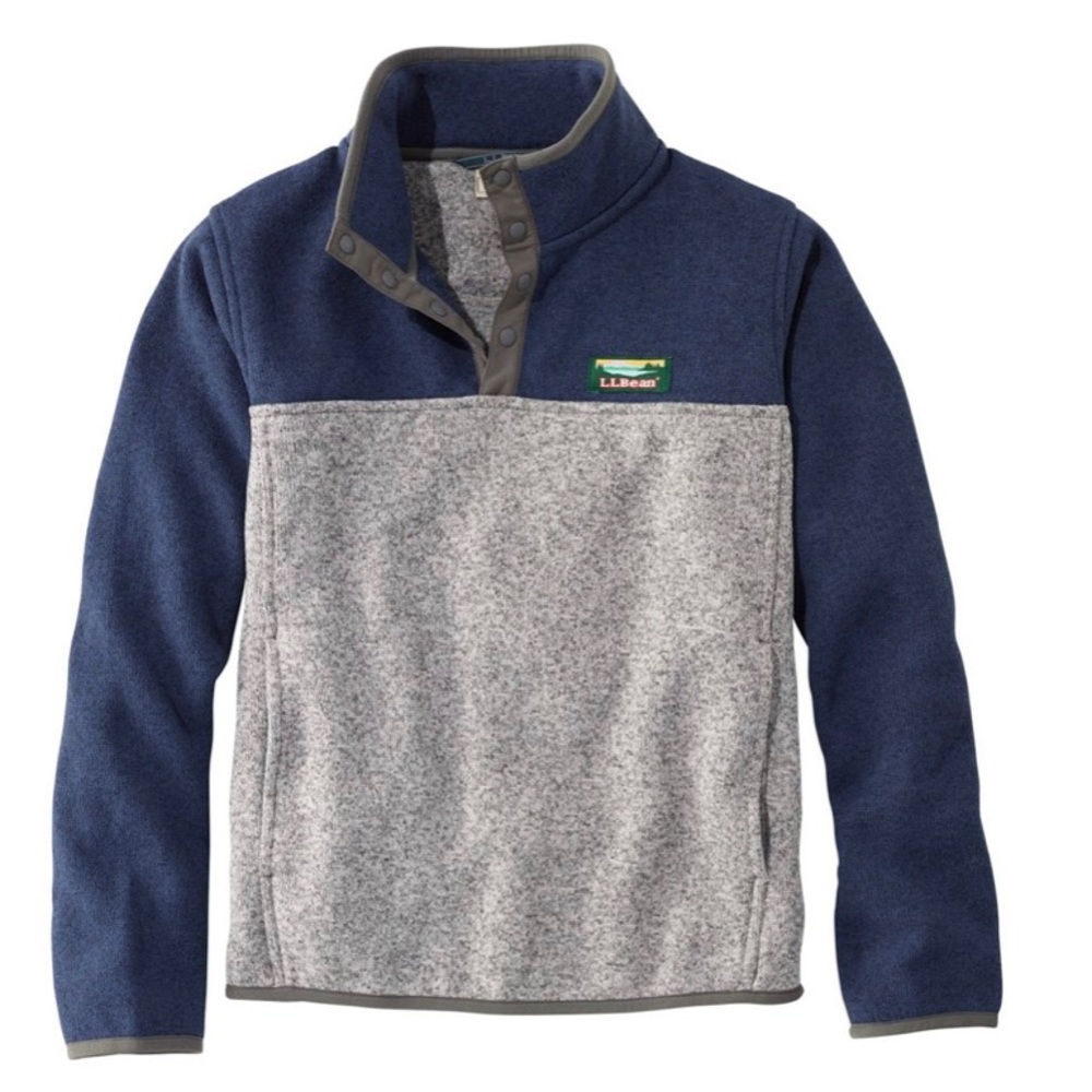Kids' L.L.Bean Sweater Fleece Pullover, Colorblock